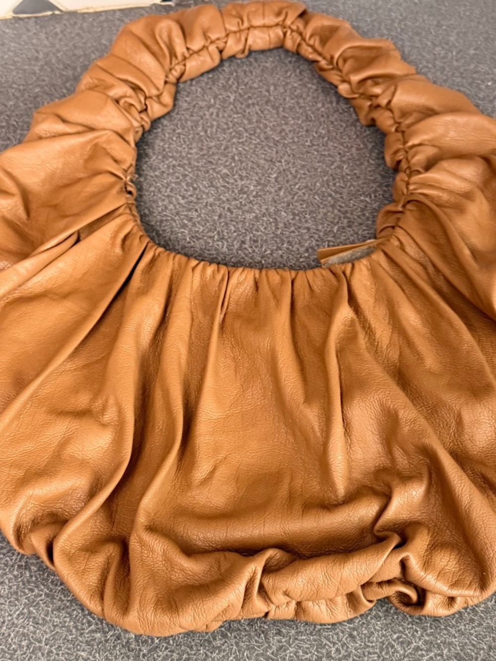 Nanushka Brown Pebbled Leather Pouch with Gold Hardware